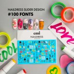 E.Mi Vodolepka Naildress Slider Design 100 Fonts – Zboží Mobilmania