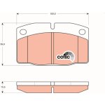 Sada brzdových destiček, kotoučová brzda TRW GDB199 – Sleviste.cz