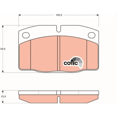 Sada brzdových destiček, kotoučová brzda TRW GDB199 – Sleviste.cz