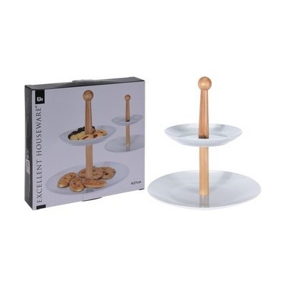 Etažér na cukroví porcelánový 2 patra – Zboží Dáma