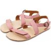 Dámské sandály Vlnka Dámské barefoot kožené sandály Johana růžová