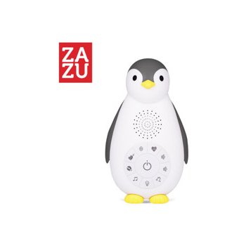 Zazu tučňák Zoe šedý musicbox s bezdrátovým reproduktorem