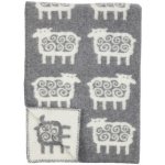 Klippan Švédsko deka Sheep grey Šedá – Zboží Dáma