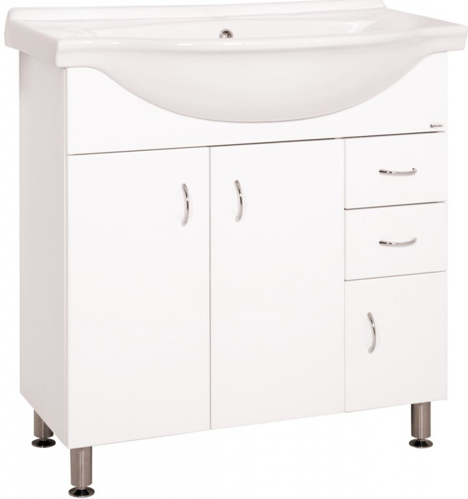 Keramia Koupelnová skříňka s umyvadlem Keramia Pro 80x50 cm bílá, PRO80DV