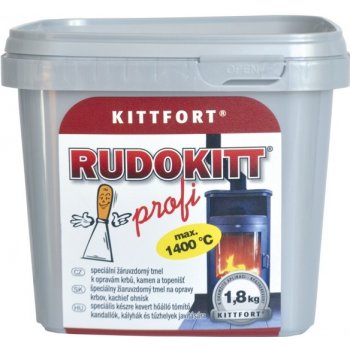 KITTFORT Rudokitt žáruvzdorný tmel 1,8 kg