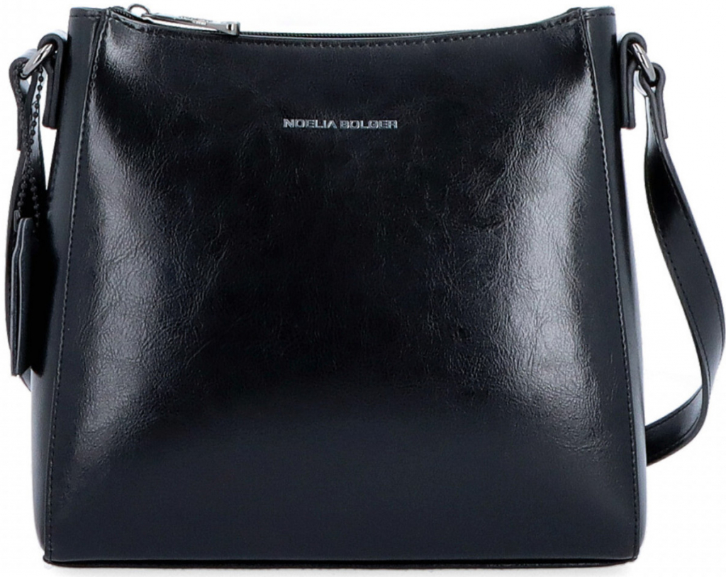 Noelia Bolger kožená crossbody kabelka N.Bolger NB 0079 C černá