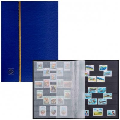 Album na známky Basic S16 A4 black pages blue, album na známky