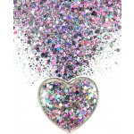 Holografické glitrové třpytky do pryskyřice 10 g ledově stříbrné – Zboží Dáma