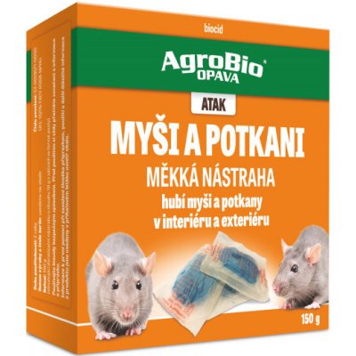 AgroBio ATAK Myši a potkani - měkká nástraha 150 g – Zboží Dáma