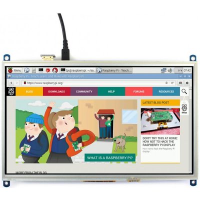 Waveshare 10,1" LCD displej, 1024×600, HDMI, IPS, SPI, rezistivní – Zboží Živě