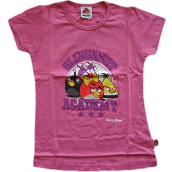 Angry Birds originální dětské tričko pro holky růžové