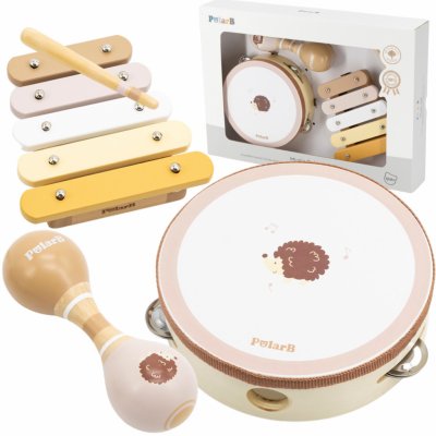 Popron Dřevěná hudební sada ježek – Sleviste.cz