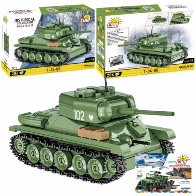 COBI 2716 World War II Ruský střední tank T-34-85 – Sleviste.cz