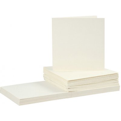 Creativ Company 15,2 × 15,2 cm přání a obálky 50 ks (220 g/m2) krémové – Hledejceny.cz