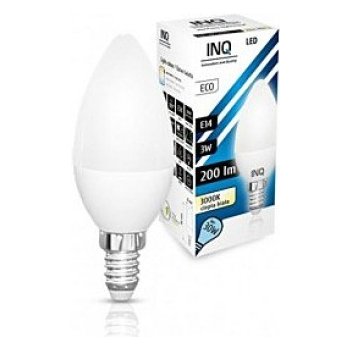 INQ LED žárovka E14svíč.3W B37 Teplá bílá