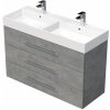 Koupelnový nábytek NATUREL Koupelnová skříňka s umyvadlem Naturel Cube Way 120x76,5x46 cm beton mat CUBE461203BESAT - CUBE461203BESAT