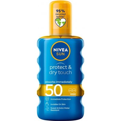Nivea Sun Protect & Dry Touch neviditelný spray na opalování SPF50 200 ml – Zbozi.Blesk.cz