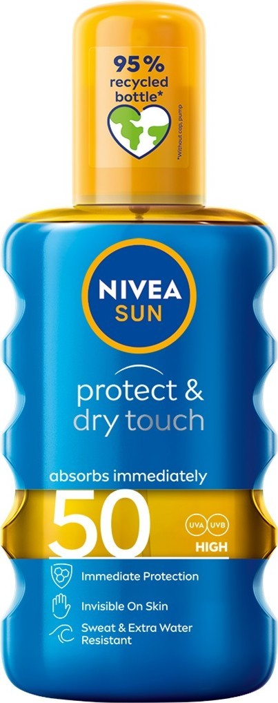 Nivea Sun Protect & Dry Touch neviditelný spray na opalování SPF50 200 ml