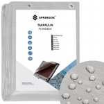 Springros Krycí plachta s oky 6 x 8 m extra silná 270g PE stříbrná PROTECT GA2151-XG – Hledejceny.cz