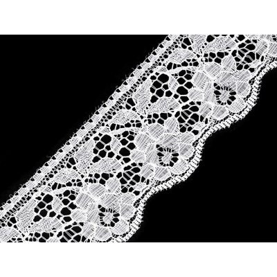 Stoklasa Silonová krajka šíře 60 mm Balení: 1 m, Varianta: 1 (60 mm) bílá 1 (60 mm) bílá – Zboží Dáma