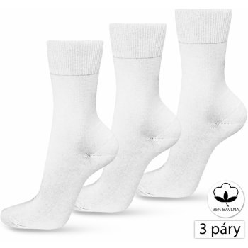 Happy Feet HF-22 Bavlnené pánské ponožky 3páry biela