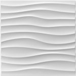 Impol Trade 3D PVC D105W WELLE bílé 500 x 500 mm 1ks – Zbozi.Blesk.cz