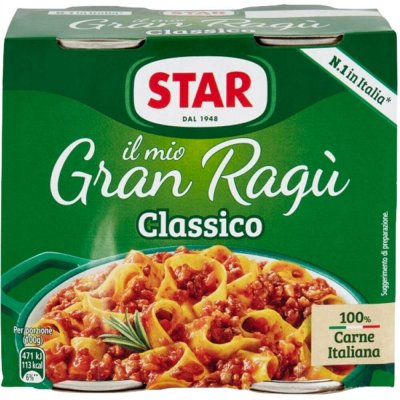 Sugo Star italské masové ragů na těstoviny Gran Ragu Classico 2 x 180 g – Sleviste.cz