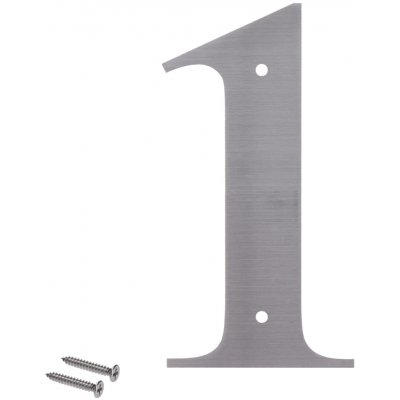 Číslo domovní 1, s otvory, broušená nerez AISI304 – Zbozi.Blesk.cz