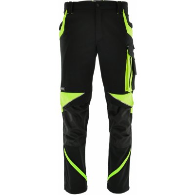 Sara Workwear Strečové kalhoty Neoflex černé žluté – Sleviste.cz