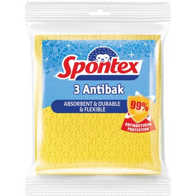 Spontex houbová utěrka Antibak 3 ks – Zboží Mobilmania