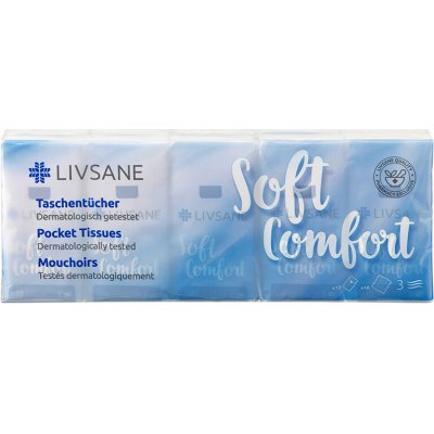 LIVSANE Hygienické kapesníky Soft Comfort 10 x 10 ks – Hledejceny.cz