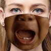 Karnevalový kostým Ali 02M Zábavná maska na obličej 3D potisk zuby