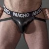 Pánské erotické prádlo Macho MX25NC Jock Leather Black
