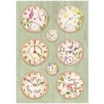 Rýžový papír Květinové ciferníky Stamperia A4 – Zboží Dáma