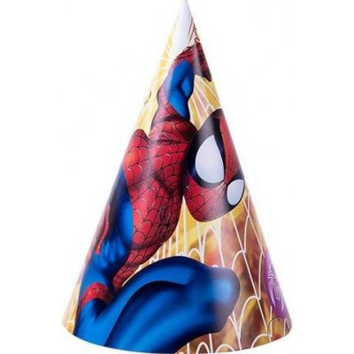 Párty papírová čepička Spiderman 6ks - Cakesicq – Zboží Dáma