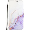 Pouzdro a kryt na mobilní telefon Samsung PROTEMIO 94804 ART MARBLE Peněženkový kryt pro Samsung Galaxy Xcover 5 WHITE PURPLE