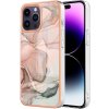 Pouzdro a kryt na mobilní telefon Apple PROTEMIO 87265 IMD MARBLE Ochranný pro Apple iPhone 16 Pro Max ROSE GOLD