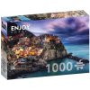 Puzzle Enjoy Manarola za soumraku Cinque Terre Itálie 1000 dílků