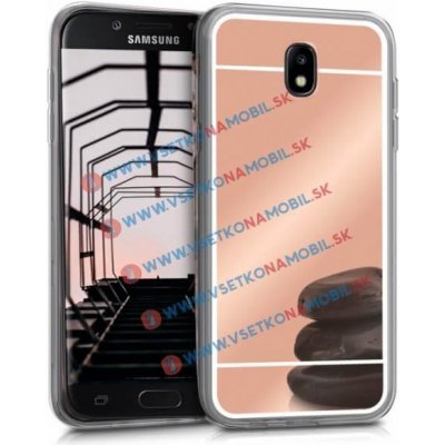 Pouzdro VSECHNONAMOBIL 4042 Zrcadlový silikonový obal Samsung Galaxy J7 2017 (J730) růžový – Zboží Mobilmania