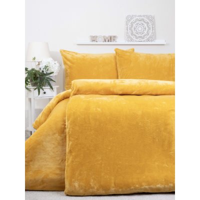 MKLuzkoviny.cz Povlečení mikroplyš Exclusive Laura hořčicová 140x200 70x90 – Sleviste.cz