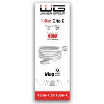 WG 12897 USB-C/USB-C, 3A, 60W, 1m, bílý – Zboží Mobilmania