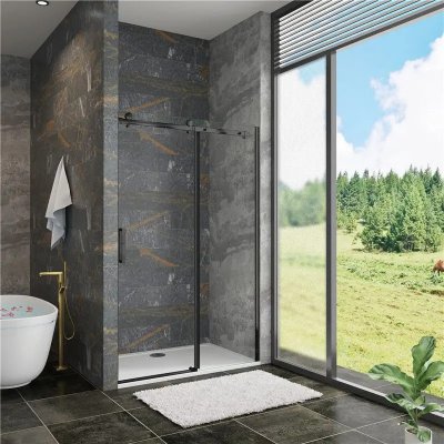 H K Posuvné sprchové dveře DIAMOND BLACK 116- 120x200cm L/P varianta – Zboží Mobilmania