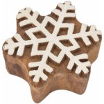 Sanu Babu Vyřezávané razítko vločka palisandr 5x5cm – Zbozi.Blesk.cz