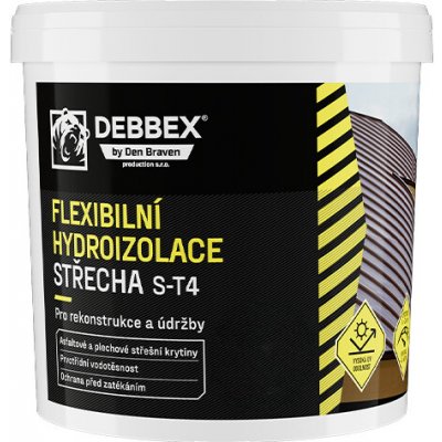 DEBBEX by Den Braven Flexibilní hydroizolace STŘECHA S-T4 Varianta: 30 kg soudek černá – Sleviste.cz