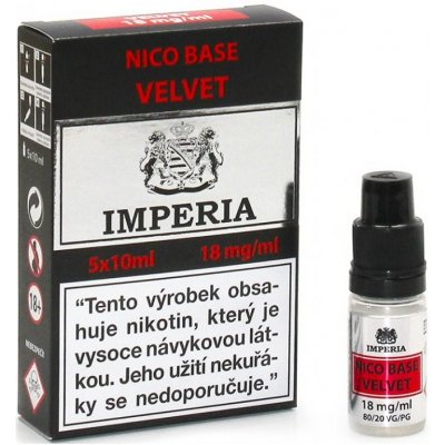 Imperia Nikotinová báze Velvet PG20/VG80 18mg 5x10ml