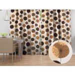 Biante Bavlněný závěs Sandra SA-488 Hnědo-béžové designové pampelišky 150x200 cm – Hledejceny.cz