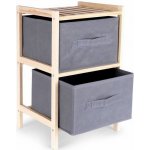 HOMESTYLING Úložný regál s textilními koši 2 patra KO-784630100 – Zboží Dáma