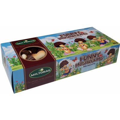 Miltonas Hříbečky mini z mléčné čokoládové polevy a sušenky 60 g – Zboží Mobilmania