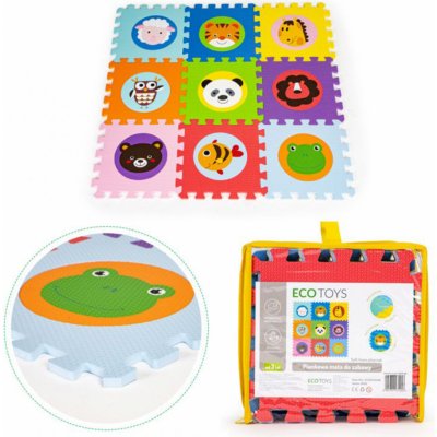 Eco Toys Pěnové puzzle Zvířátka 9ks – Zboží Mobilmania