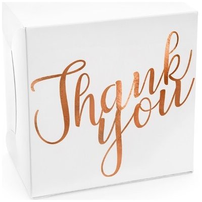 PartyDeco PartyDeco Krabička na výslužku - Thank you růžovo-zlatá – Hledejceny.cz